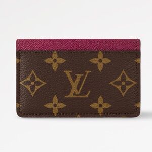 Louis Vuitton card holder monogram fuscia pink